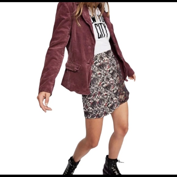 Free People Mulberry Byron Corduroy Blazer Jacket - Picture 2 of 6